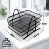 BigDean : porte-documents en métal à 3 compartiments pour Voir les images du produit 2