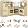 COSTWAY Cucina per bambini, cucina angolare con 21 Anteprima dell’immagine prodotto 1