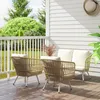 Wetterfestes 4-Personen Gartenmöbel-Set aus Polyrattan: Produktbild-Vorschau 8