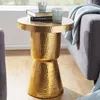 WOHNLING Beistelltisch 43x59x43 cm Aluminium Gold Dekotisch Produktbild-Vorschau 1