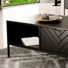 Couchtisch 104 cm breit in schwarz matt mit gefräster Front Produktbild-Vorschau 4