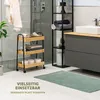eluno Küchenrollwagen 3-stöckig, Servierwagen aus Bambus & Produktbild-Vorschau 4
