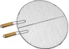 A round metal grill grate with two wooden handles, shown against a white background. Náhľad obrázku produktu