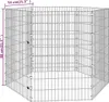 vidaXL Freilaufgehege 6-teilig 54x80 cm Verzinktes Eisen Produktbild-Vorschau 8