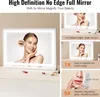 A collage of images showcasing a makeup mirror with LED lighting and its features. Náhľad obrázku produktu