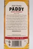 A close-up of the label on a bottle of Paddy Irish Whiskey. Produktbild-Vorschau