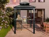 A grill gazebo set up on a patio with a grill and outdoor dining furniture. Anteprima dell’immagine prodotto