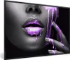 MuchoWow® MuchoWow® Gerahmtes Poster Lippen - Lila - Produktbild-Vorschau 1
