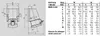 Technical drawing and dimension table for an electrical connector. Anteprima dell’immagine prodotto
