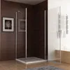 A modern bathroom with a glass shower enclosure. Produktbild-Vorschau