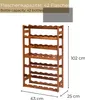 STOLMAK Portabottiglie in Legno per 42 Bottiglie 63x102x25 Anteprima dell’immagine prodotto 2