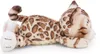 A plush Bengal cat toy lying on its side against a white background. Produktbild-Vorschau