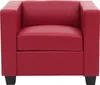 Fauteuil lounge Lille ~ cuir, rouge Voir les images du produit 5