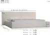 A diagram showing the dimensions of a bed frame and mattress sizes. Produktbild-Vorschau