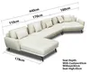 Italienische Möbel Wohnzimmer Ecksofa Couch Polster Luxus Produktbild-Vorschau 4