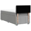 Boxspringbett mit Matratze Hellgrau 100x200 cm Stoff Produktbild-Vorschau 8