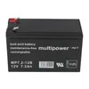A black lead-acid battery with white text and logos. Produktbild-Vorschau
