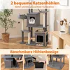 COSTWAY drapak duży 180cm, drapak dla kota z 2 jaskiniami, Podgląd zdjęcia produktu 4