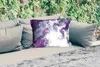 MuchoWow® Outdoor Kissen - Graue und violette Geometrie - Produktbild-Vorschau 2