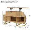 Table basse Merax réglable en hauteur avec portes Voir les images du produit 8