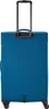 A blue suitcase with a black telescopic handle and black wheels, shown from the back. Náhľad obrázku produktu
