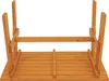 The underside of a wooden garden bench or table. Produktbild-Vorschau