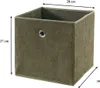 Faltbarer Würfel aus Kordstoff in Khaki - H27 cm Produktbild-Vorschau 4