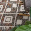 Hochflor Teppich Wohnzimmer Shaggy Boho Modern Skandi Produktbild-Vorschau 4