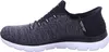 Side view of a black and gray Skechers slip-in sneaker. Podgląd zdjęcia produktu