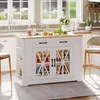 Merax Mobile: isola da cucina da 120 cm con ante in vetro e Anteprima dell’immagine prodotto 15