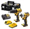 Pack 2 outils DEWALT DCK2060D2T-QW : Perceuse visseuse à Voir les images du produit 1