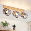 ZMH Deckenstrahler 3 Flammig Holz E14  Küchenlampe LED Produktbild-Vorschau 1