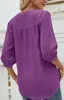 ASKSA Damen Swiss Dot Bluse 3/4 Ärmel Sommer Elegant Produktbild-Vorschau 3