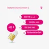 Marketing image for a Telekom Smart Connect S mobile plan, showing a SIM card and plan details. Produktbild-Vorschau