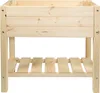 A front view of a wooden raised garden bed on a white background. Produktbild-Vorschau