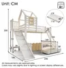 Flieks Etagenbett 90x200cm/140x200cm, Kinderbett Hausbett Produktbild-Vorschau 7