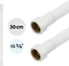 Flexschlauch DN8 IG/IG 3/8" -300mm Weiss Weiss Matt Produktbild-Vorschau 1
