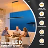 People sitting on a patio with a modern LED pendant light hanging above. Produktbild-Vorschau