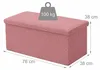 Relaxdays Sitzbank, Stauraum, Teddystoff, faltbar, Produktbild-Vorschau 4