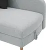 PENELOPE rechte Chaiselongue aus hellgrauem Stoff mit Produktbild-Vorschau 7