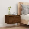The Living Store Wand-Nachttisch mit LED-Leuchten Braun Produktbild-Vorschau 5