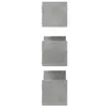 Three concrete gray wall shelves are stacked vertically against a white background. Náhľad obrázku produktu