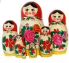 Matroschka Puppen Babuschka rotes Tuch Set aus 7 Produktbild-Vorschau 4