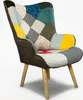 Moderner Sessel Patchwork Design Stuhl mit Armlehnen Patchy Produktbild-Vorschau 4
