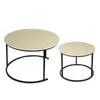 Satztisch 2er Set,Couchtisch Rund aus Holz,stapelbar Produktbild-Vorschau 4