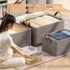 3pcs faltbare Aufbewahrungsboxen mit Griff, 48×28×20 cm, Produktbild-Vorschau 7