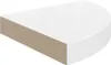 A product image of a white corner shelf made of MDF. Voir les images du produit