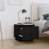 Nachttisch Schwarz 40x34x35 cm Massivholz Kiefer Produktbild-Vorschau 2