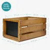 Navaris Holz Schallplatten Kiste mit Kreidetafel - 42,9 x Produktbild-Vorschau 6