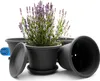 BigDean 4 Stück Blumentopf mit Untersetzer rund ø 25 cm Produktbild-Vorschau 1